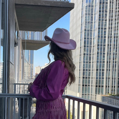 Light pink Crystal Rhinestone Cowgirl Hat